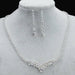 Fashion Bridal Jewelry Set Women Rhinestone Crystal Necklace Earrings Sets