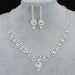 Fashion Bridal Jewelry Set Women Rhinestone Crystal Necklace Earrings Sets