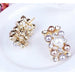 Fashion Pearl Jewelry Sets Women Gold Crystal Pearl Earrings Necklace Jewelry