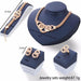Vintage Jewelry Sets Necklace Earrings Bracelet Ring Women Wedding Jewelry