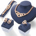 Vintage Jewelry Sets Necklace Earrings Bracelet Ring Women Wedding Jewelry