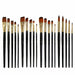 Artist Paint Brush Set 5Pcs High Quality Nylon Hair Wood Black Handle Watercolor Acrylic Oil Brush