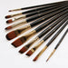 Artist Paint Brush Set 5Pcs High Quality Nylon Hair Wood Black Handle Watercolor Acrylic Oil Brush