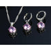 925 Sterling Silver Pendant Necklace Earrings Women Trendy Fashion Jewelry