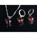 925 Sterling Silver Pendant Necklace Earrings Women Trendy Fashion Jewelry