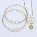 Stainless Steel Beads Necklace Earrings Women Fashion Jewelry Set