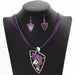 Fashion Jewelry Sets Women Leather Chain Enamel Gem Bridal Jewelry Sets