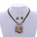Fashion Jewelry Sets Women Leather Chain Enamel Gem Bridal Jewelry Sets