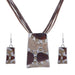 Fashion Jewelry Sets Women Leather Chain Enamel Gem Bridal Jewelry Sets