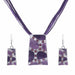 Fashion Jewelry Sets Women Leather Chain Enamel Gem Bridal Jewelry Sets