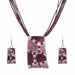 Fashion Jewelry Sets Women Leather Chain Enamel Gem Bridal Jewelry Sets