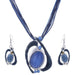 Fashion Jewelry Sets Women Leather Chain Enamel Gem Bridal Jewelry Sets