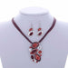 Fashion Jewelry Sets Women Leather Chain Enamel Gem Bridal Jewelry Sets
