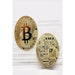 1pc Gold Plated Bitcoin Art Collection Physical Bit BTC Metal Antique Imitation