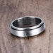 6/8mm Spinner Ring Men Women Stress Release Stainless Steel Jewelry Rings
