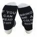 Men Women Hip-Hop Socks Funny Quotation Striped Printed Novelty Socks