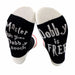 Men Women Hip-Hop Socks Funny Quotation Striped Printed Novelty Socks