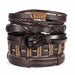 Vintage Multilayer Leather Braid Bracelets Star Leaf Owl Handmade Unisex Bracelets