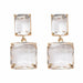 New Style Luxury Elegant Shiny Square Crystal Dangle Earrings Women Jewelry