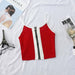 Women Tank Tops Club Sexy Knitting Cotton Camisole Zipper Tops