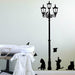 Creative Ancient Lamp Cats & Birds Wall Sticker Home Decor Room Decals Wallpaper