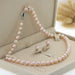Beautiful Pearl Necklace Earrings Women Wedding Jewelry Sets