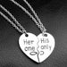 2 pcs/set Best Friends Couple Necklaces Charm Pendant Necklace Jewelry