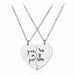 2 pcs/set Best Friends Couple Necklaces Charm Pendant Necklace Jewelry