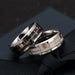Luminous Stainless Steel Ring Heartbeat Ring Glowing Promise Jewelry for Men Women
