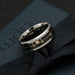 Luminous Stainless Steel Ring Heartbeat Ring Glowing Promise Jewelry for Men Women