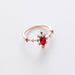 New Fashion Women Micro-inlaid Crystal Zircon Rings Sweet Elegant Flower Ring for Girls