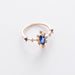 New Fashion Women Micro-inlaid Crystal Zircon Rings Sweet Elegant Flower Ring for Girls