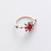 New Fashion Women Micro-inlaid Crystal Zircon Rings Sweet Elegant Flower Ring for Girls