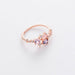 New Fashion Women Micro-inlaid Crystal Zircon Rings Sweet Elegant Flower Ring for Girls