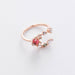 New Fashion Women Micro-inlaid Crystal Zircon Rings Sweet Elegant Flower Ring for Girls