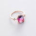 New Fashion Women Micro-inlaid Crystal Zircon Rings Sweet Elegant Flower Ring for Girls