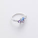 New Fashion Women Micro-inlaid Crystal Zircon Rings Sweet Elegant Flower Ring for Girls