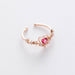 New Fashion Women Micro-inlaid Crystal Zircon Rings Sweet Elegant Flower Ring for Girls