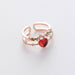 New Fashion Women Micro-inlaid Crystal Zircon Rings Sweet Elegant Flower Ring for Girls