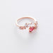 New Fashion Women Micro-inlaid Crystal Zircon Rings Sweet Elegant Flower Ring for Girls