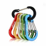 6Pcs Fishing CC1 Steel Small Carabiner Clips Outdoor Camping Multi Tool Fishing Acessories