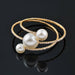 Wedding Jewelry Sets Multilayer Pearl Bracelet Bangle Ring Set Women Jewelry