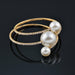 Wedding Jewelry Sets Multilayer Pearl Bracelet Bangle Ring Set Women Jewelry