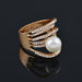 Wedding Jewelry Sets Multilayer Pearl Bracelet Bangle Ring Set Women Jewelry