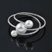 Wedding Jewelry Sets Multilayer Pearl Bracelet Bangle Ring Set Women Jewelry