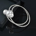 Wedding Jewelry Sets Multilayer Pearl Bracelet Bangle Ring Set Women Jewelry