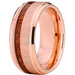 Fashion Luxury Tungsten Carbide Wood Stainless Steel Ring Wedding Jewelry