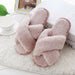 Women Winter Slippers Shoes Flat Sweet Home Fur Warm Soft Indoor Slip On Slipper