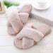 Women Winter Slippers Shoes Flat Sweet Home Fur Warm Soft Indoor Slip On Slipper