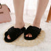 Women Winter Slippers Shoes Flat Sweet Home Fur Warm Soft Indoor Slip On Slipper